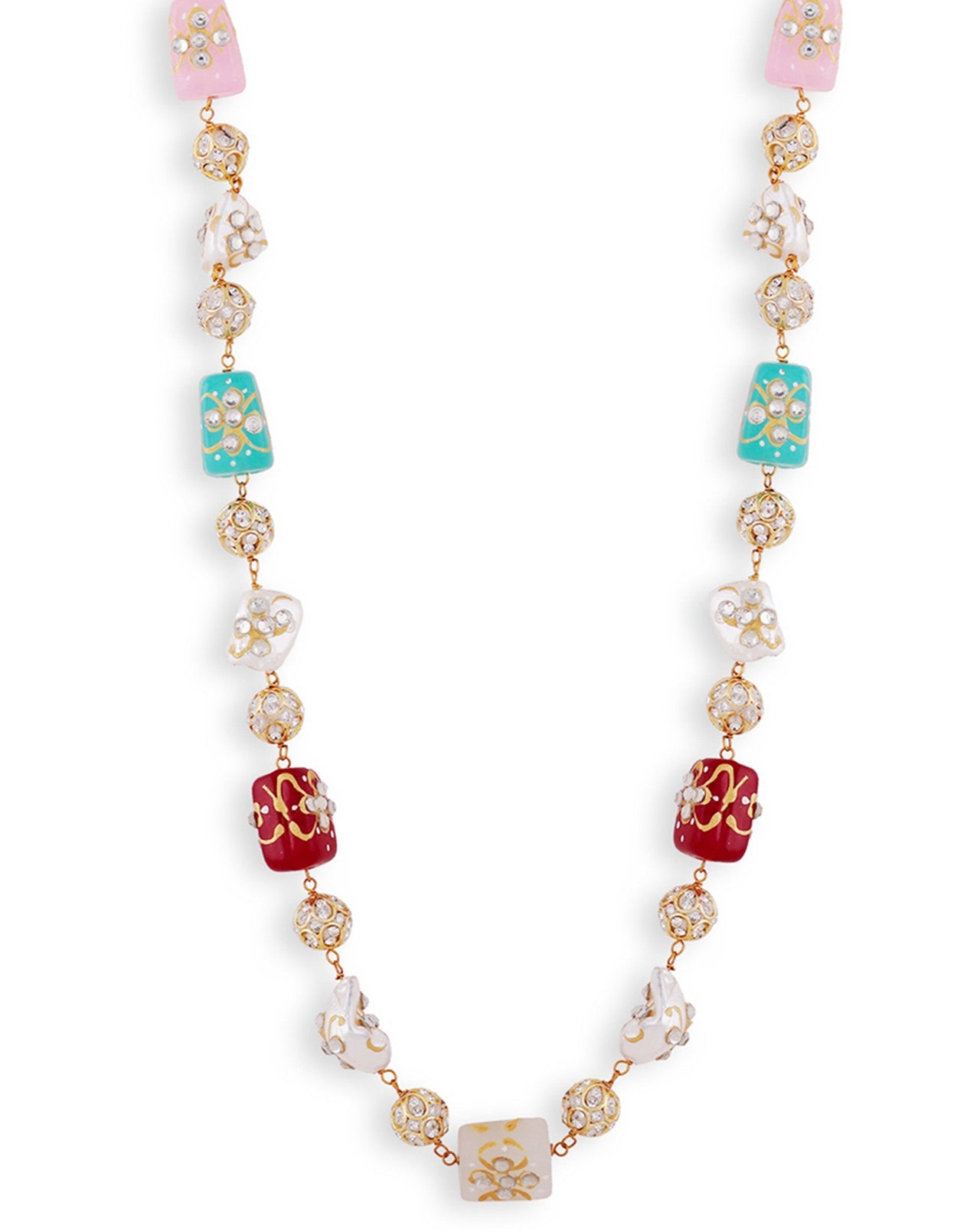 Golden Baroque Beads Pearls Jewellery Mala - Abdesignsjewellery