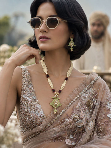 Vintage Inspired Kundan Necklace Set