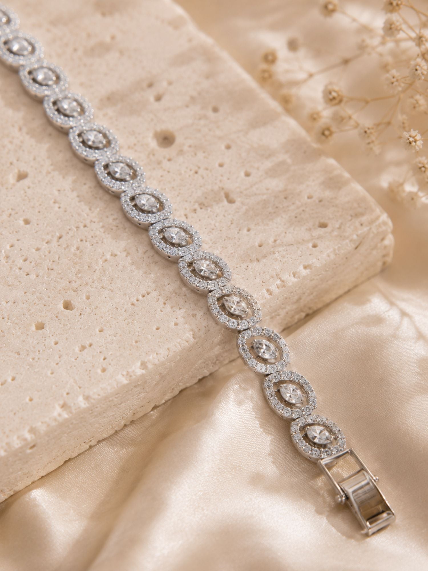 Exclusive Silver Plated American Diamond Bracelet