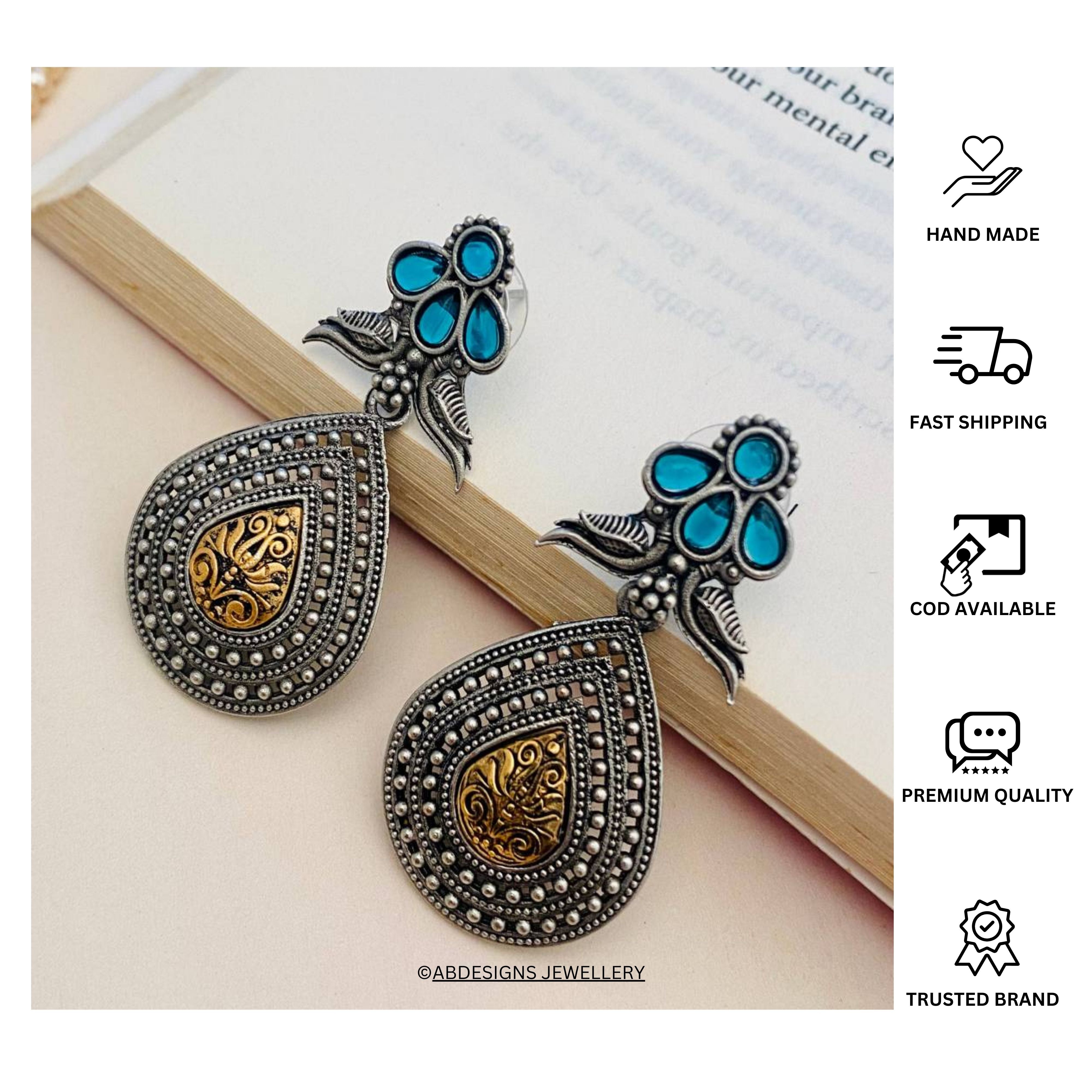 High Quality Bold German Silver Earring