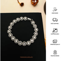 Thumbnail for Elegant High Quality Silver Cz Bracelet - Abdesignsjewellery