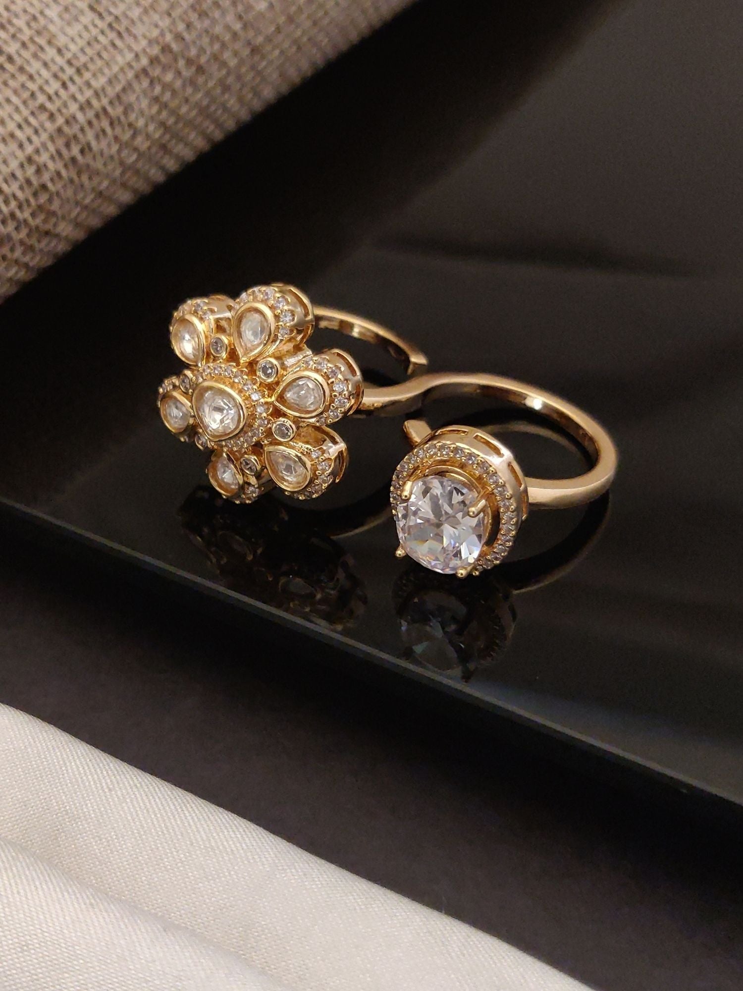 Abdesigns Gold Plated Polki Ring