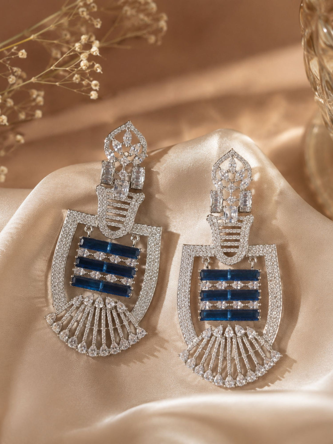 Ruby Stone Statement Earrings | Abdesigns