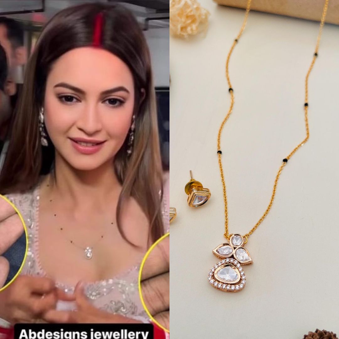 kriti kharbanda Gold Plated Mangalsutra