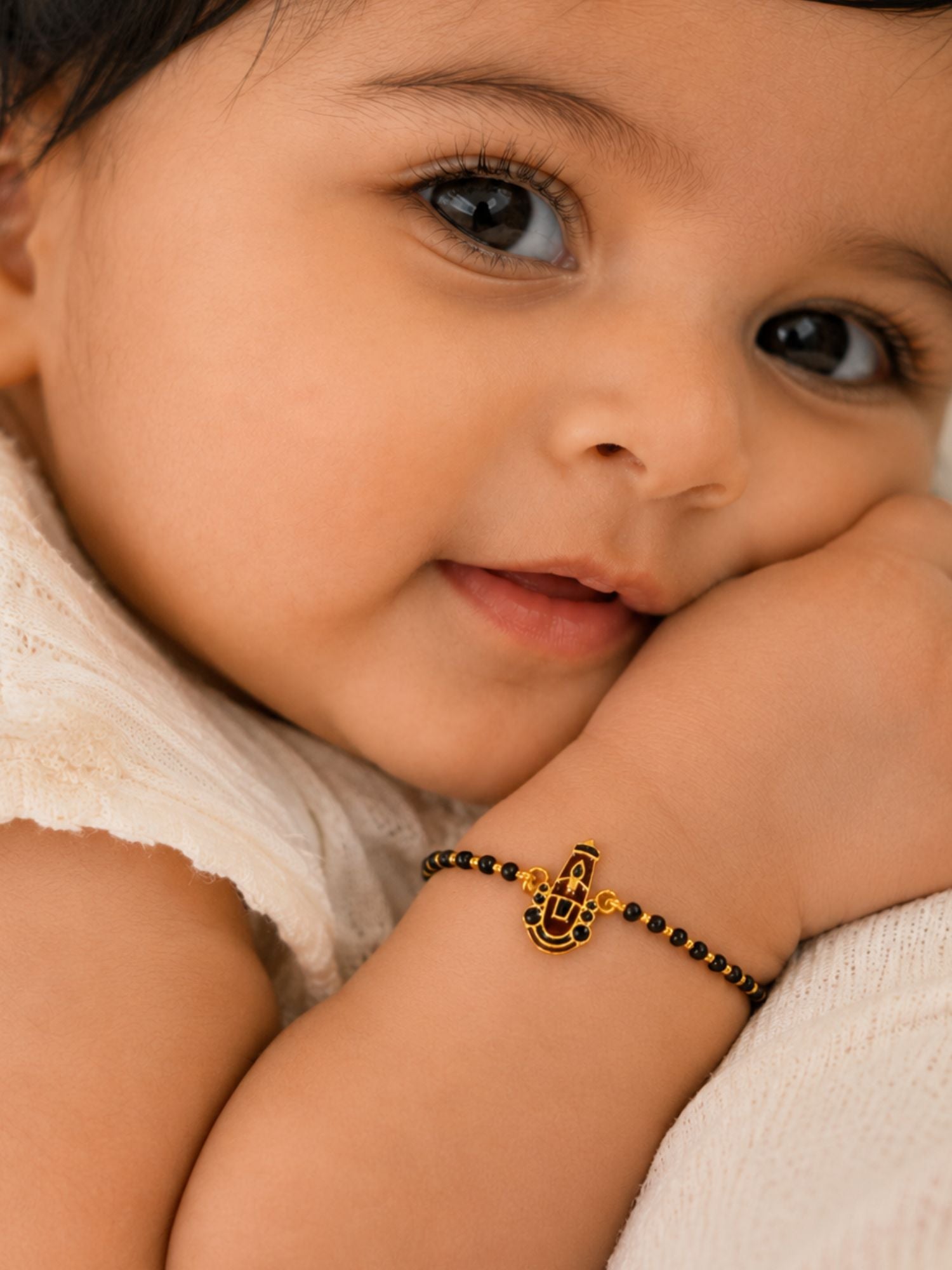 925 Sterling Silver Tirupati Balaji Baby Nazariya Bracelet