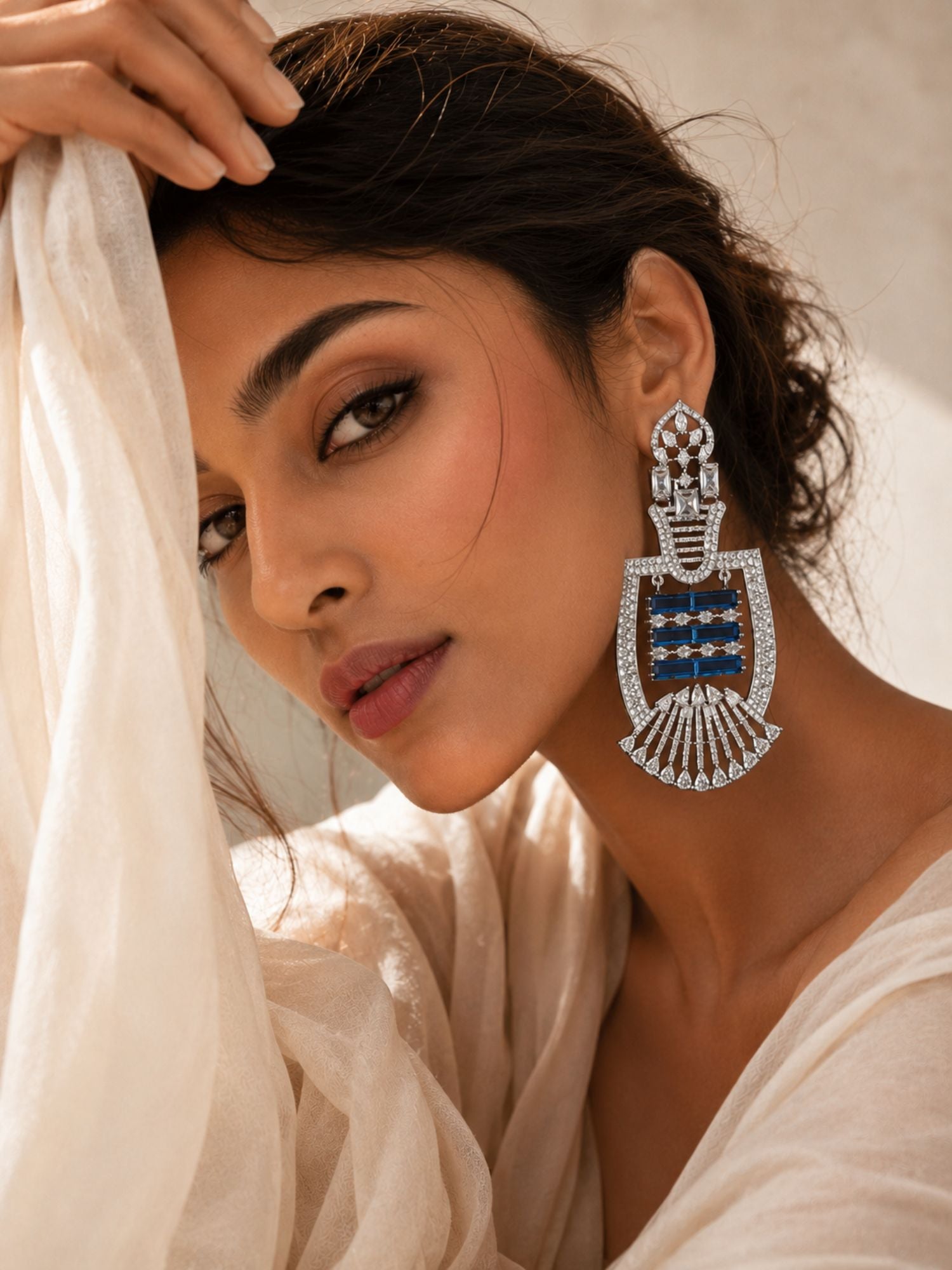 Ruby Stone Statement Earrings | Abdesigns