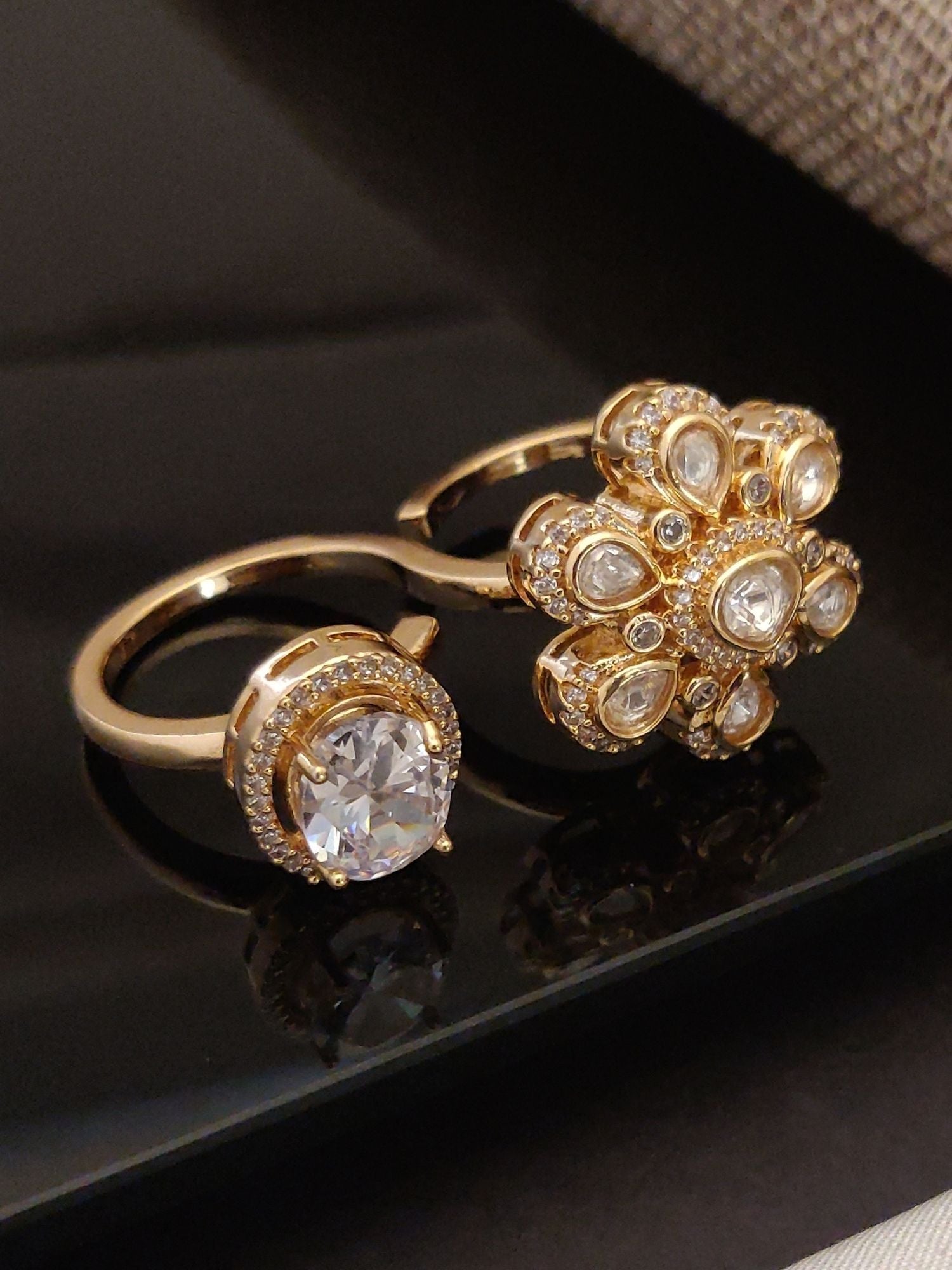 Abdesigns Gold Plated Polki Ring