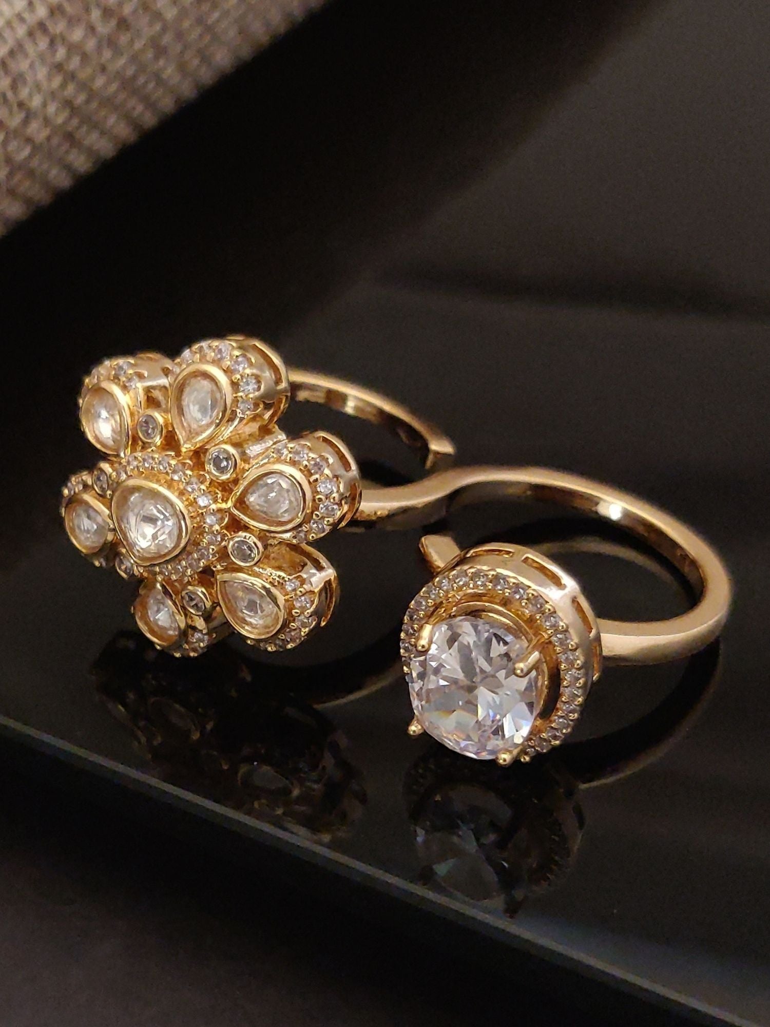 Abdesigns Gold Plated Polki Ring