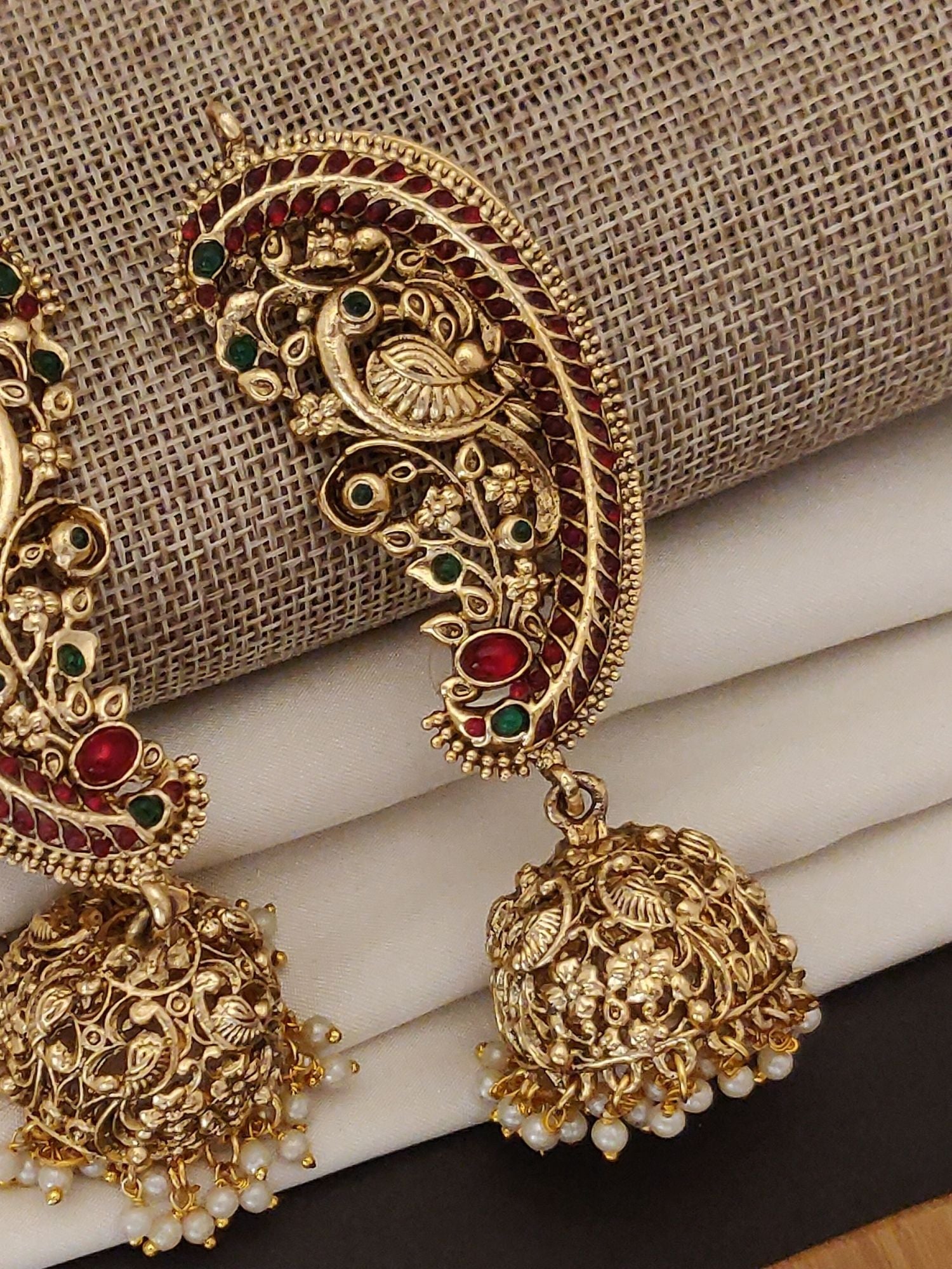 Abdesigns Gold Plated South Indian Style Ear cuff Earring