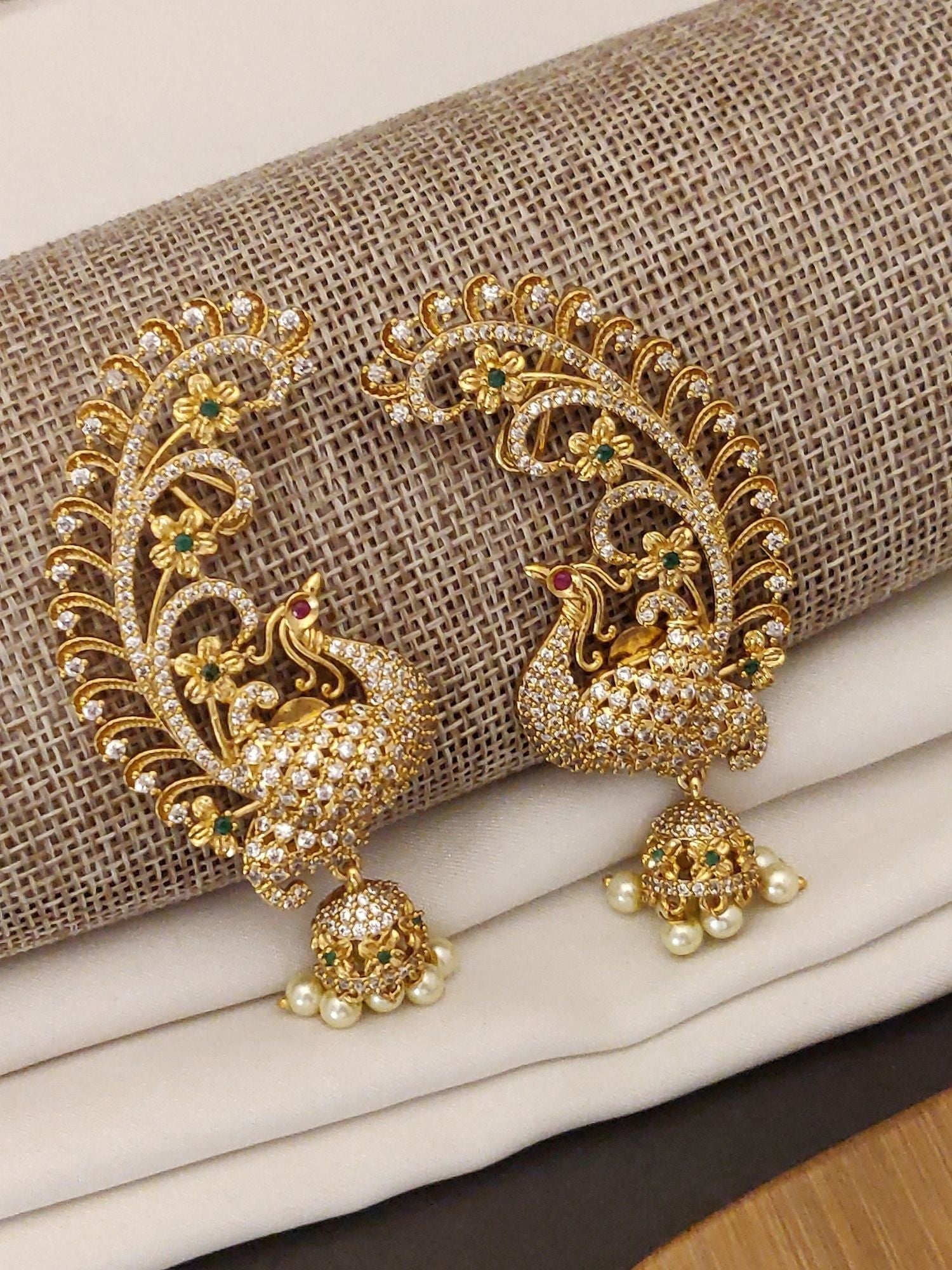 Abdesigns Gold Plated South Indian Style Ear cuff Earring
