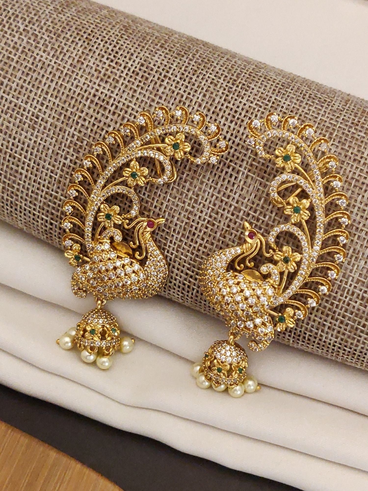 Abdesigns Gold Plated South Indian Style Ear cuff Earring