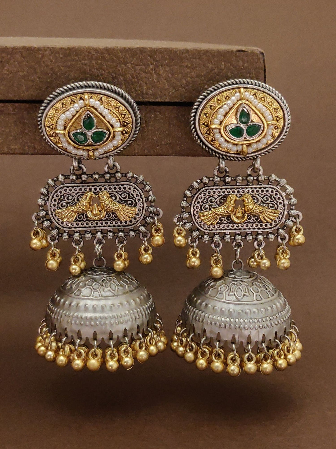 Abdesignsjewellery Long Matt Gold Plated Jhumka Earring