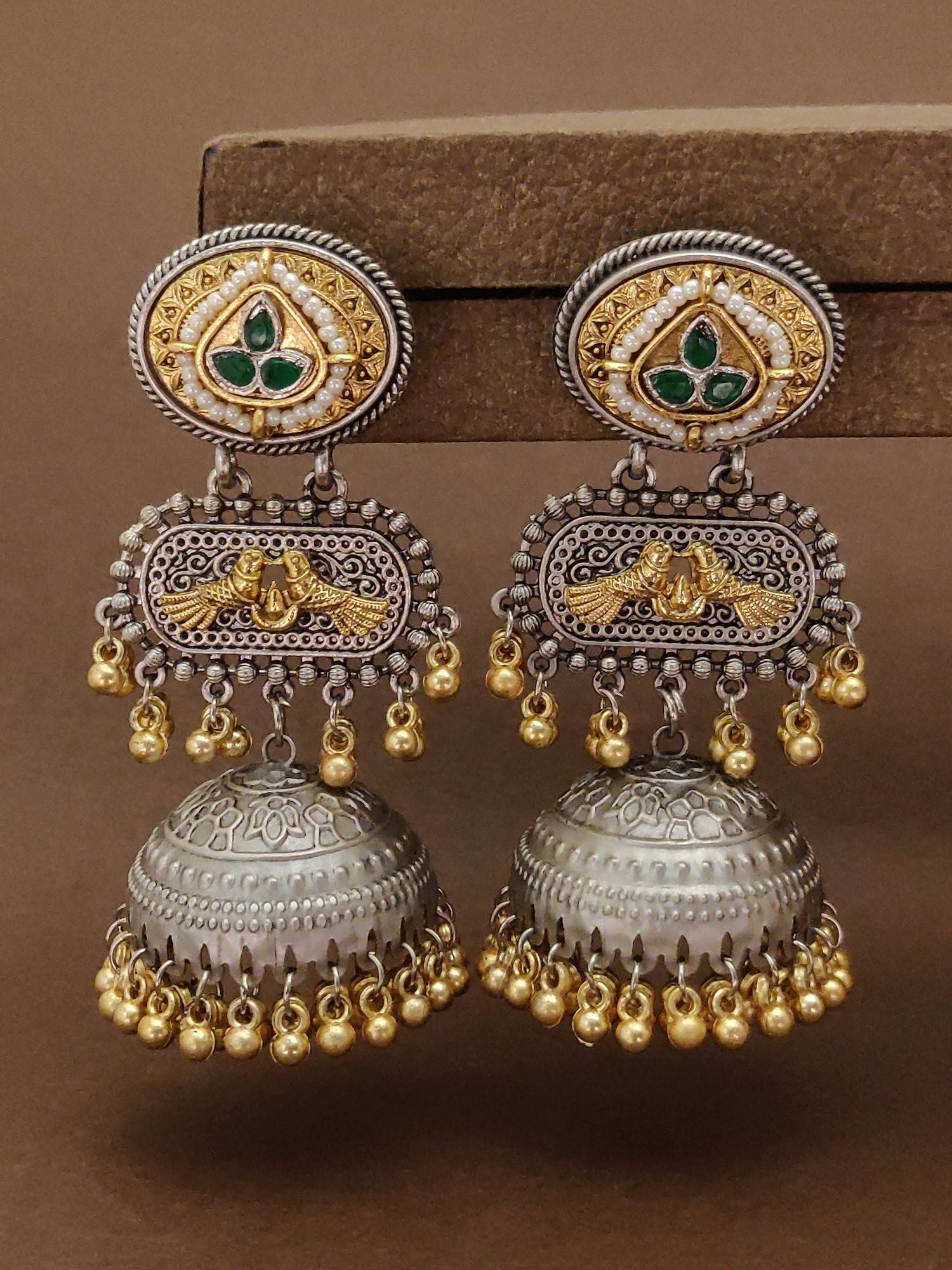 Abdesignsjewellery Long Matt Gold Plated Jhumka Earring
