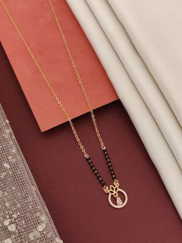 Abdesigns RoseGold Plated American Diamond Mangalsutra