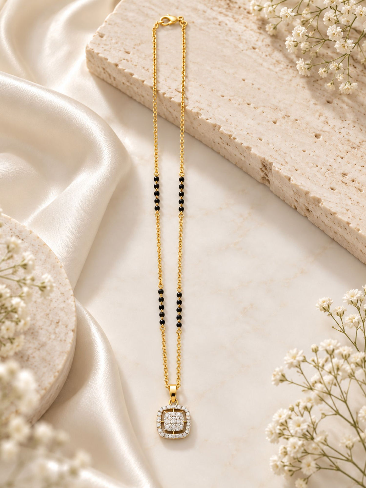 Set of 2 AD Stone Unique Mangalsutra Combo | Abdesigns Jewellery