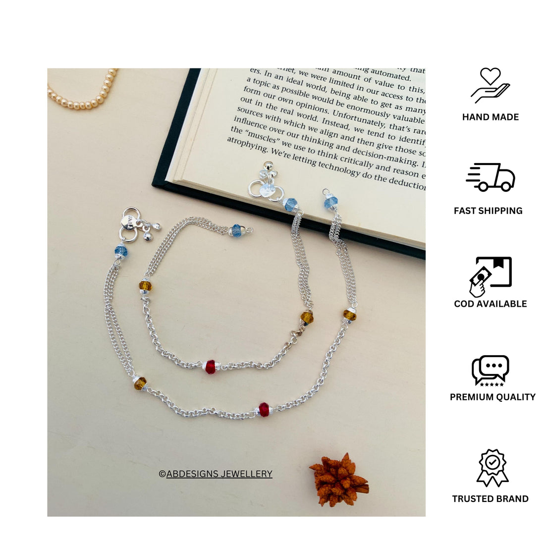 Silver Plated Anklets 