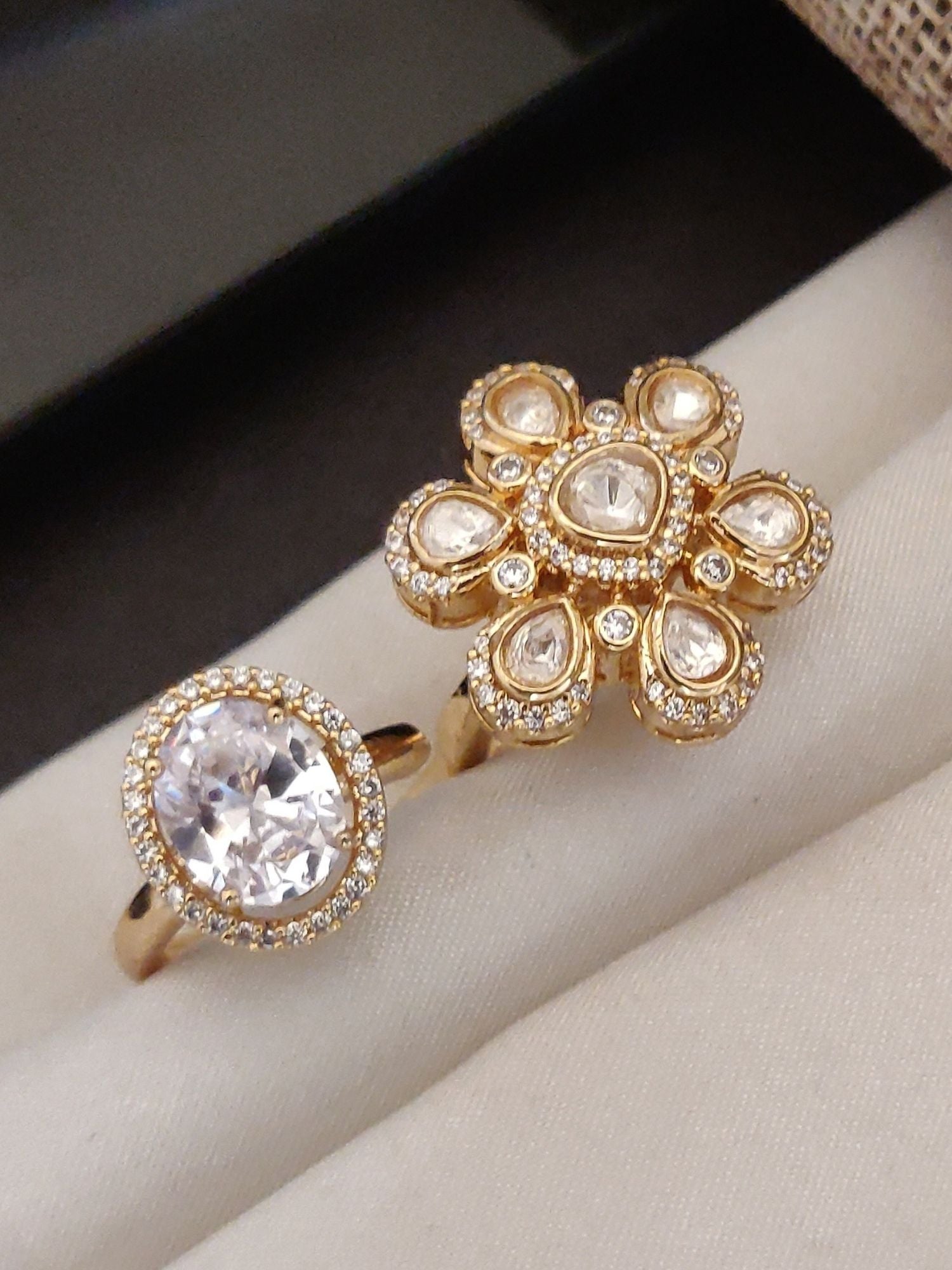 Abdesigns Gold Plated Polki Ring