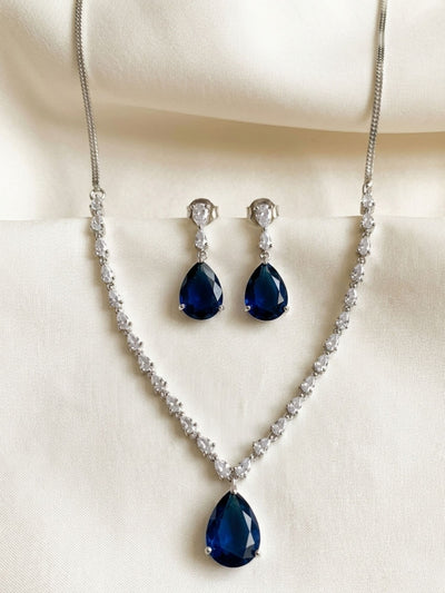 American Diamond Pendant Set – Luxury Elegant Sparkle | Abdesigns