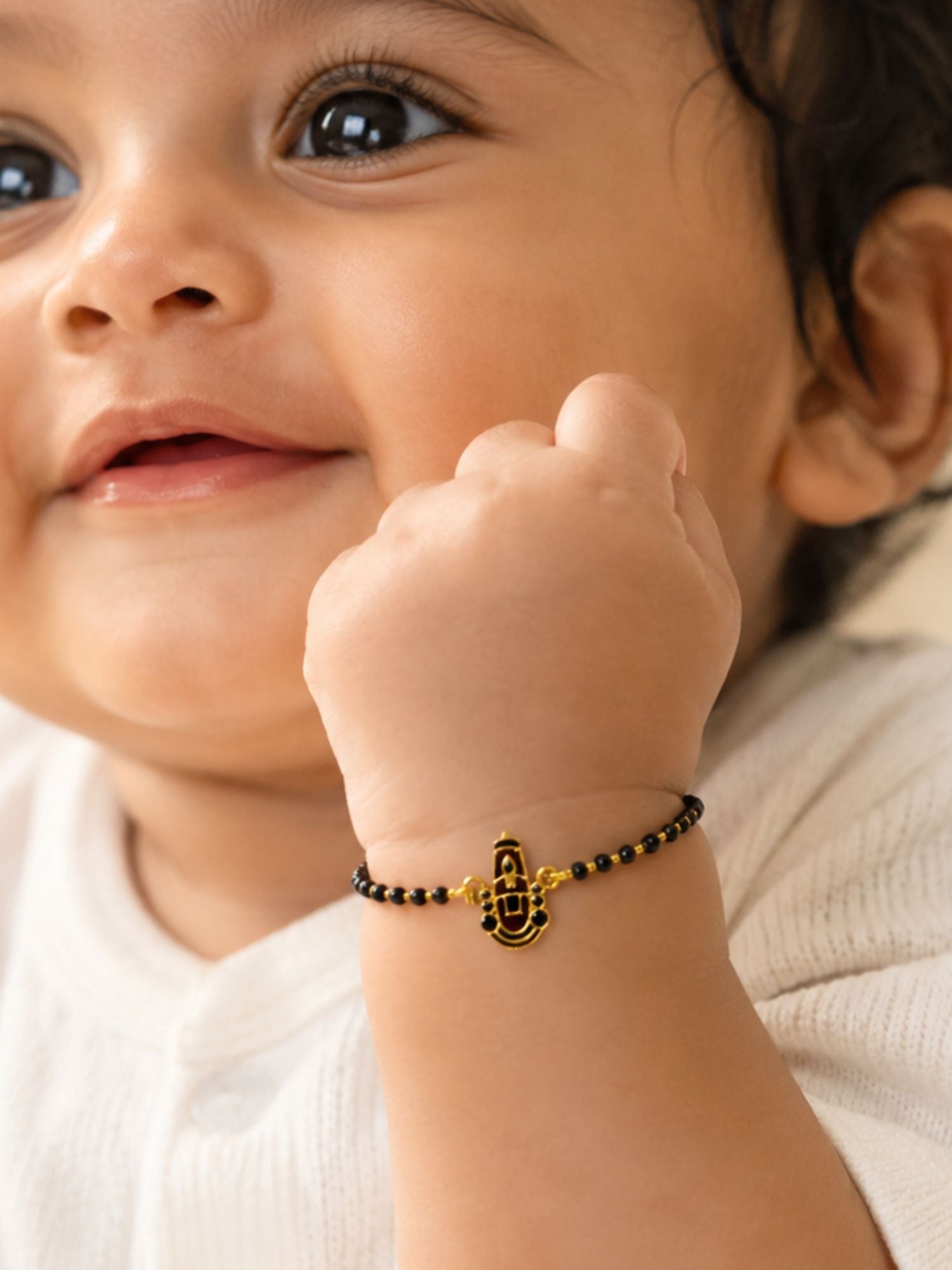 925 Sterling Silver Tirupati Balaji Baby Nazariya Bracelet