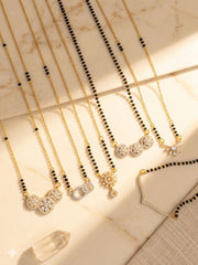 Abdesigns Set of 6 Gold Plated American Diamond Mangalsutra