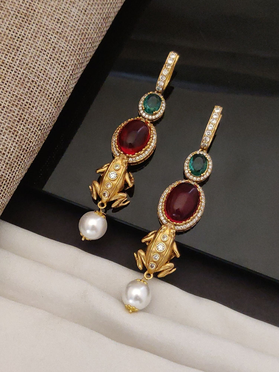 Abdesigns Gold Plated Danglers  Earring