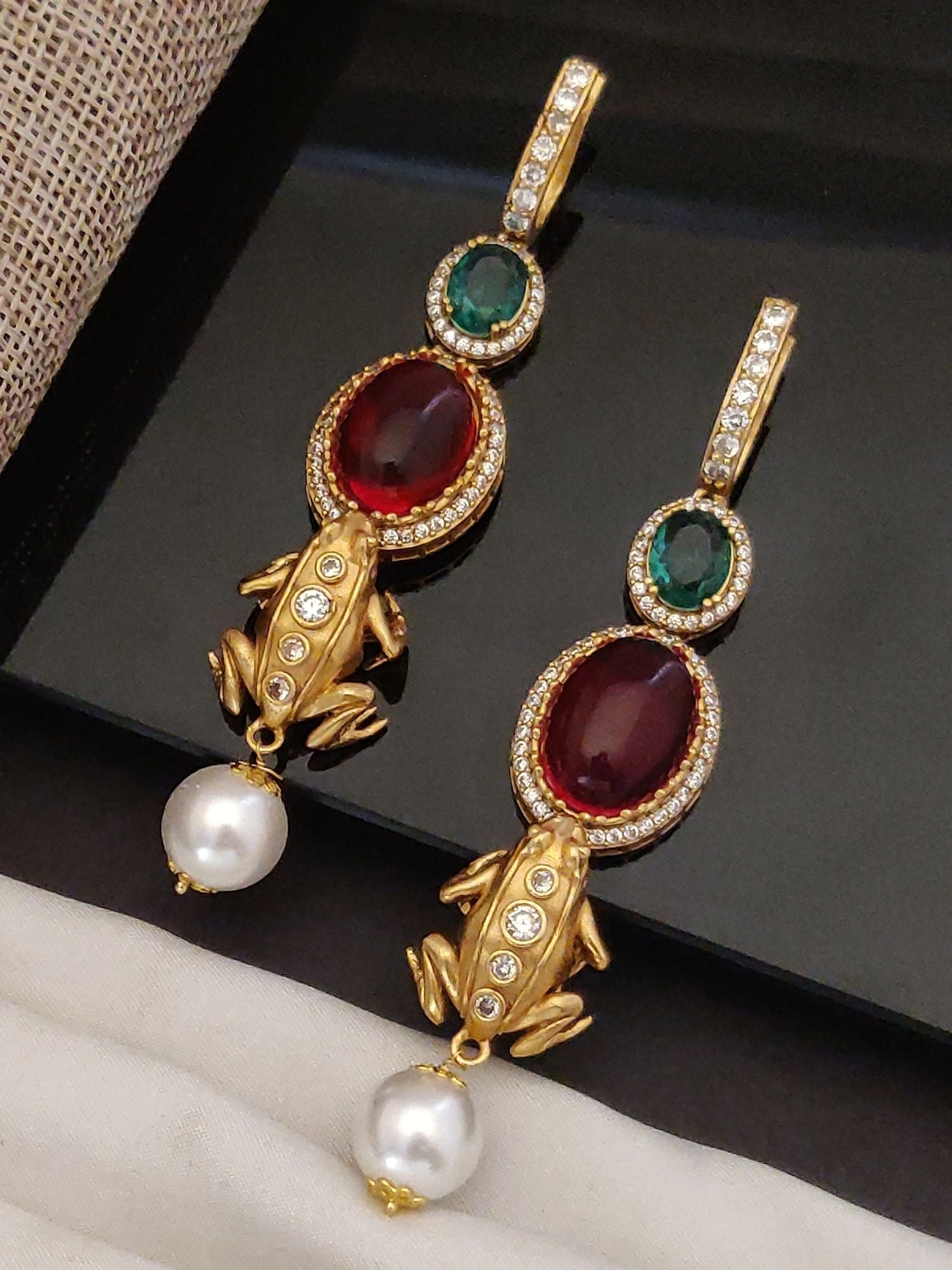 Abdesigns Gold Plated Danglers  Earring