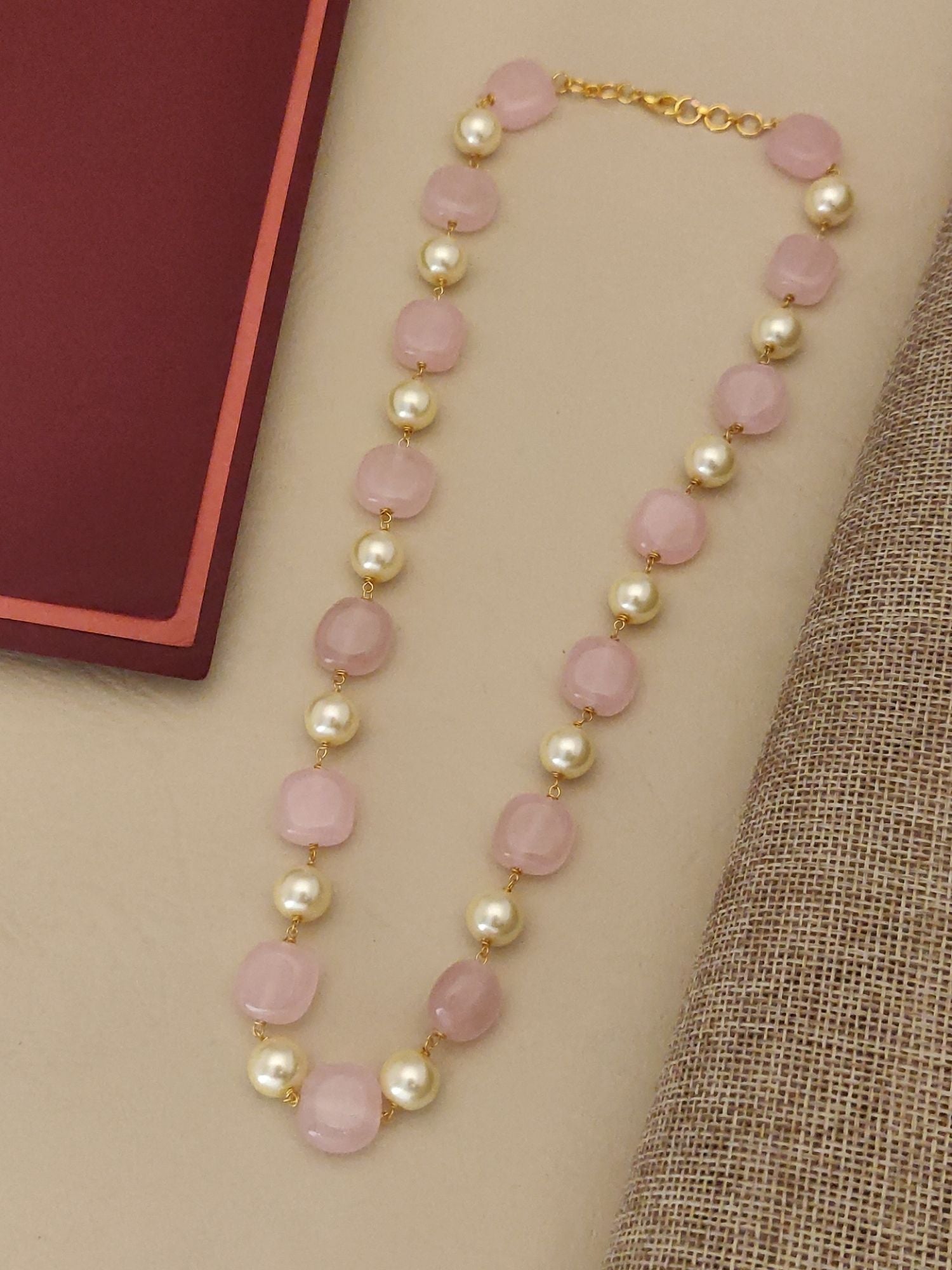 Abdesigns Gold Plated Jaipuri Stones Mala