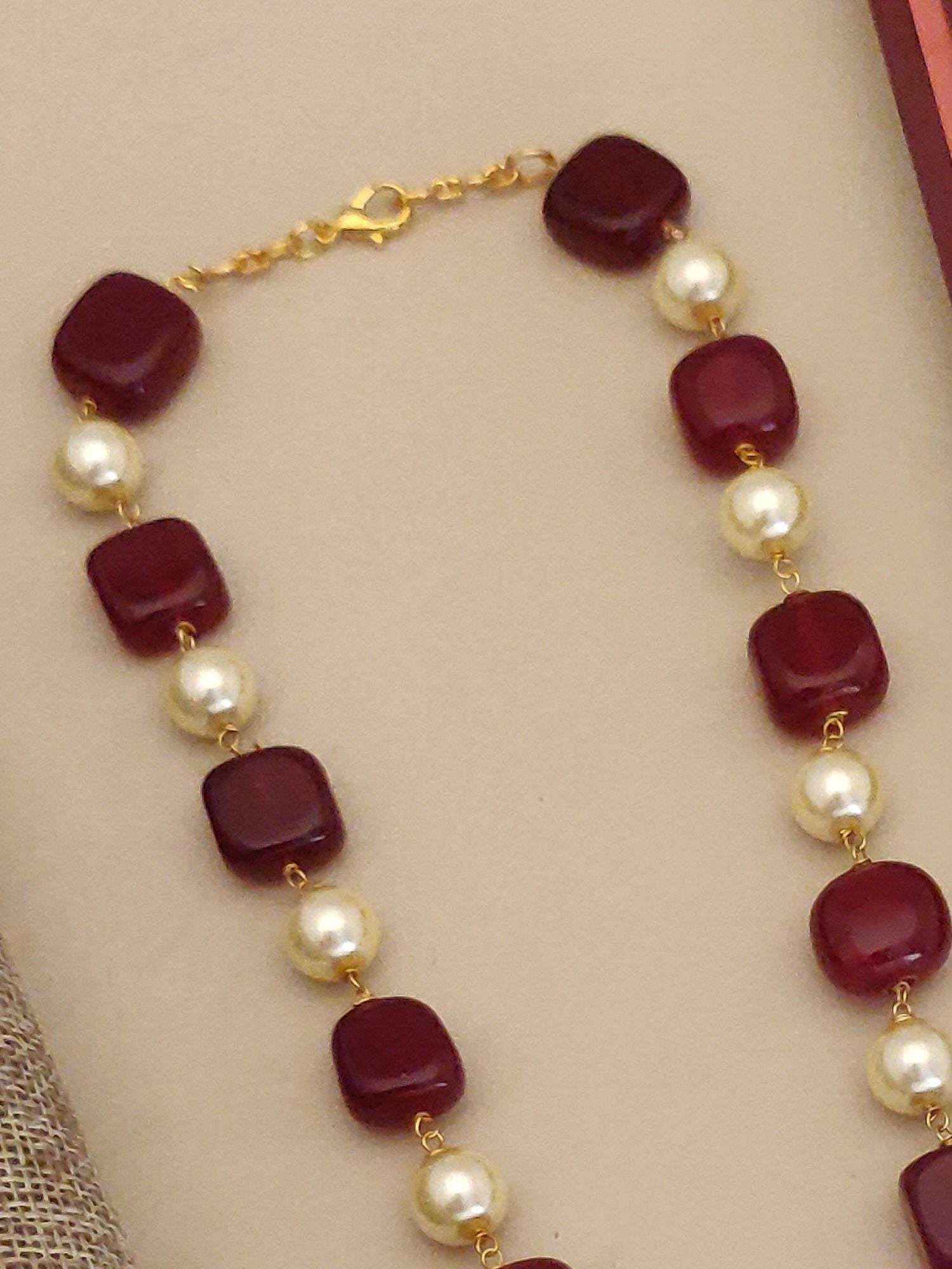 Abdesigns Gold Plated Jaipuri Stones Mala