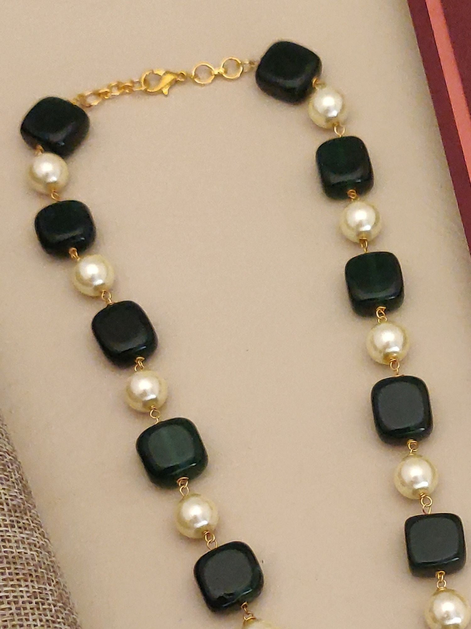 Abdesigns Gold Plated Jaipuri Stones Mala