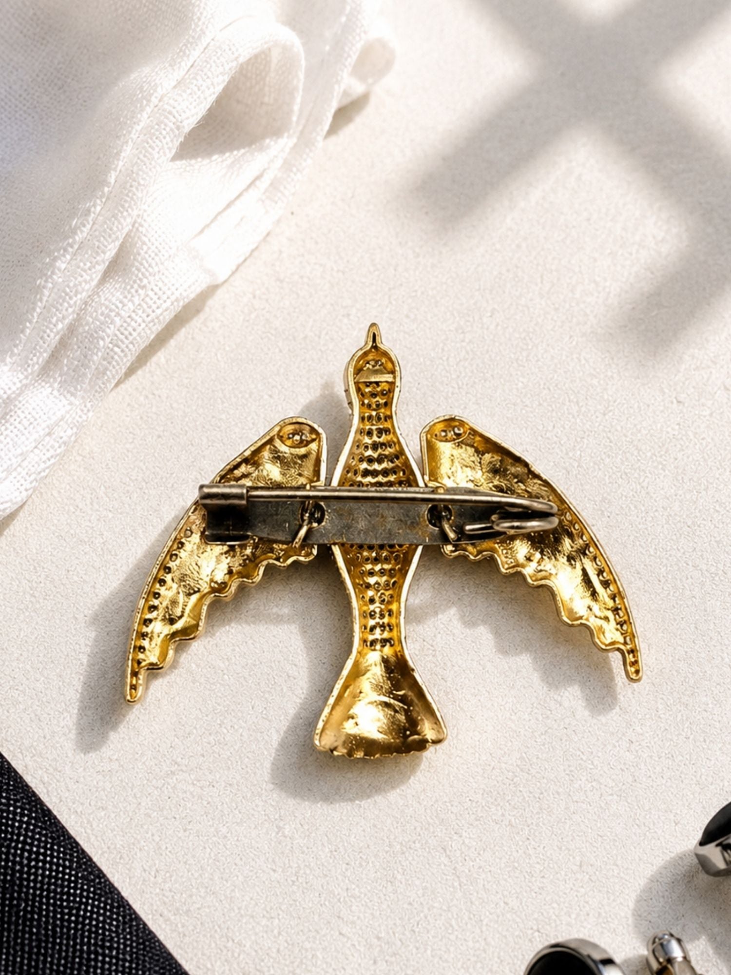 Luxury Crystal Bird Brooch Pin for Men & Women | Multicolor Enamel Gold Plated Statement Lapel Pin