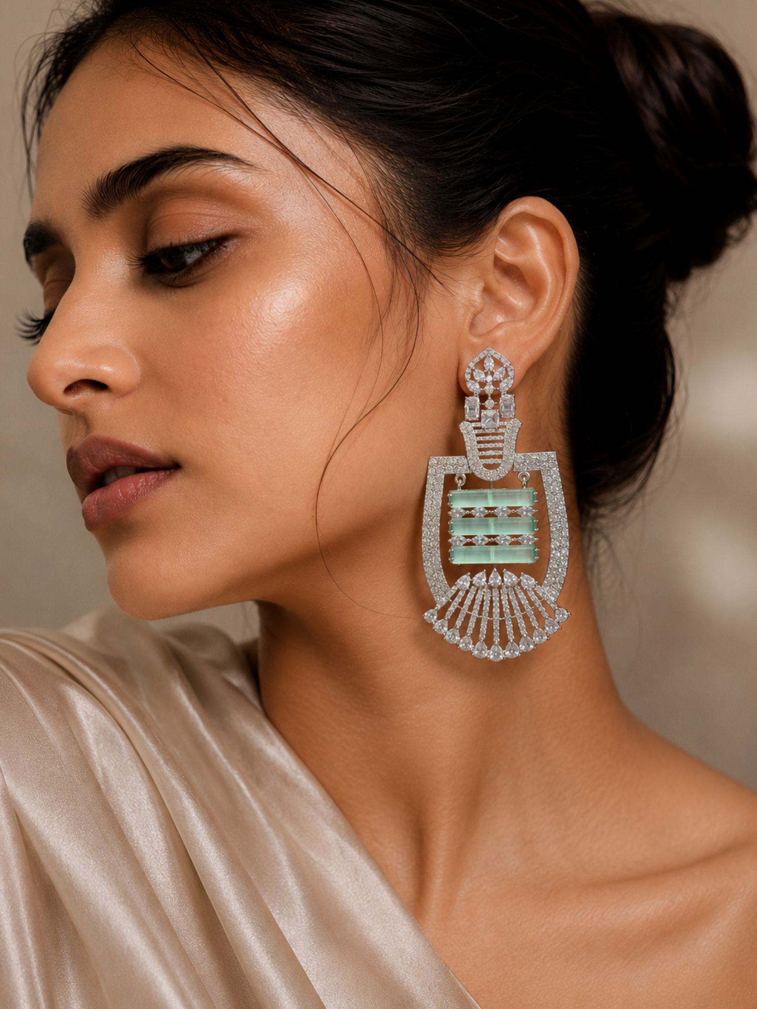 Ruby Stone Statement Earrings | Abdesigns