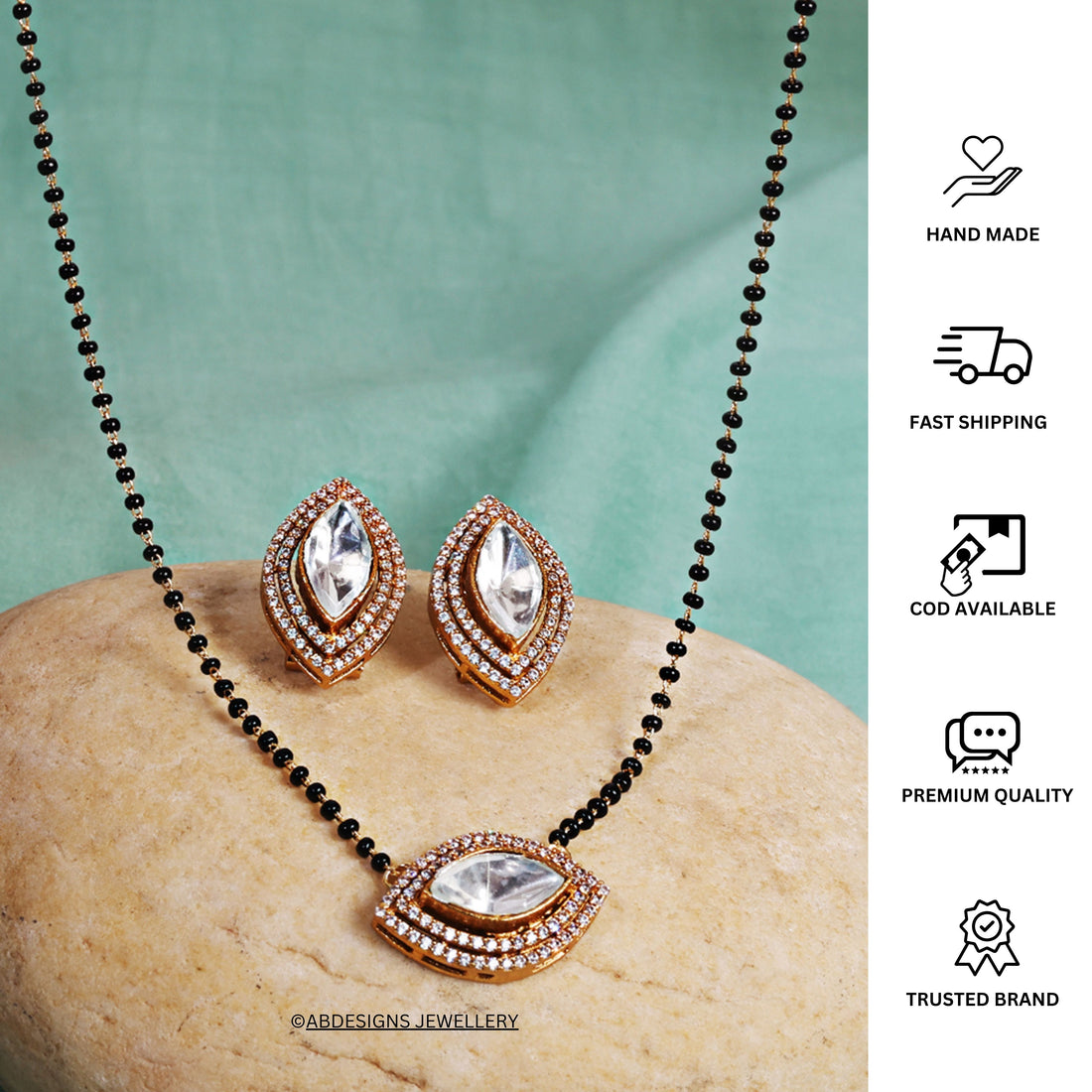 High Quality Charming Marquis Polki Mangalsutra