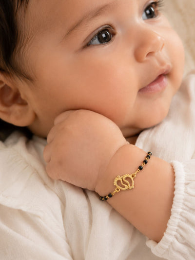 925 Sterling Silver Gold Plated Baby Nazariya Bracelet