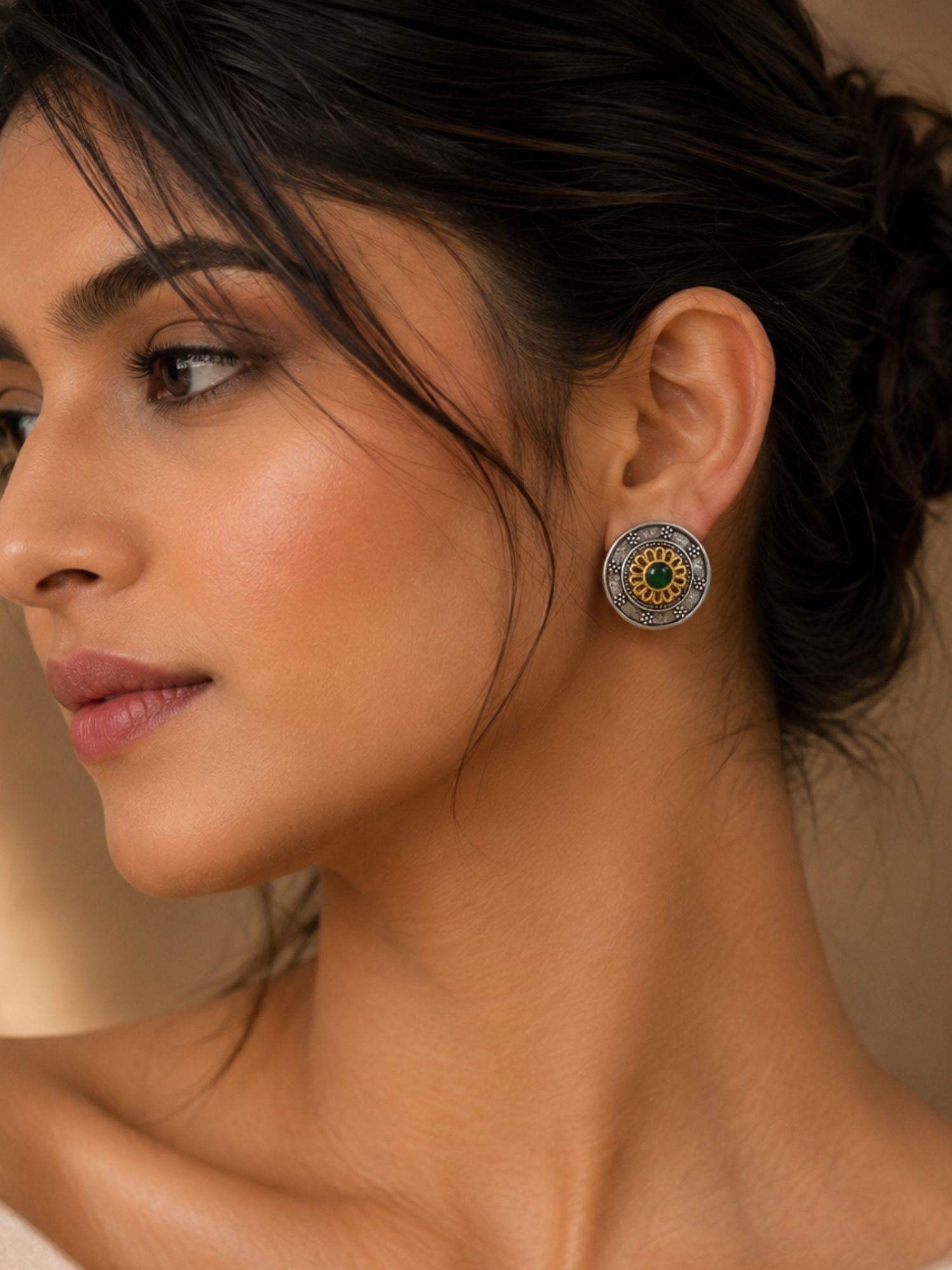 Set of 4 Oxidised Unique Ethnic Earrings for Women
