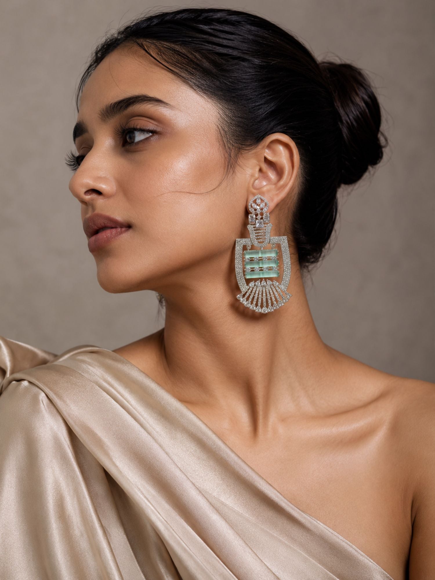Ruby Stone Statement Earrings | Abdesigns