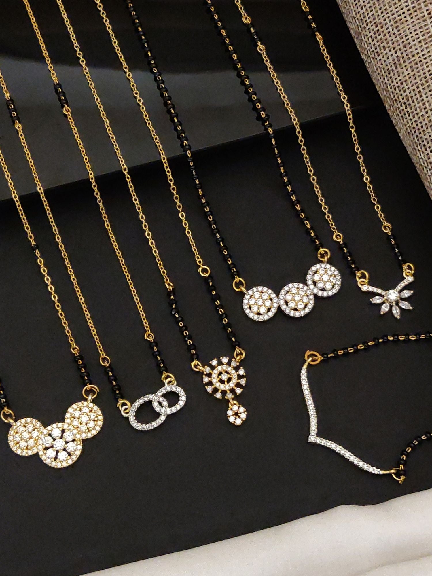 Abdesigns Gold Plated Mangalsutra Set of 6