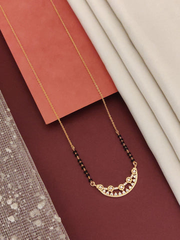 Abdesigns RoseGold Plated American Diamond Mangalsutra