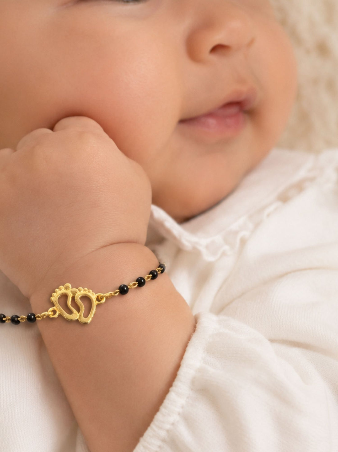 925 Sterling Silver Gold Plated Baby Nazariya Bracelet