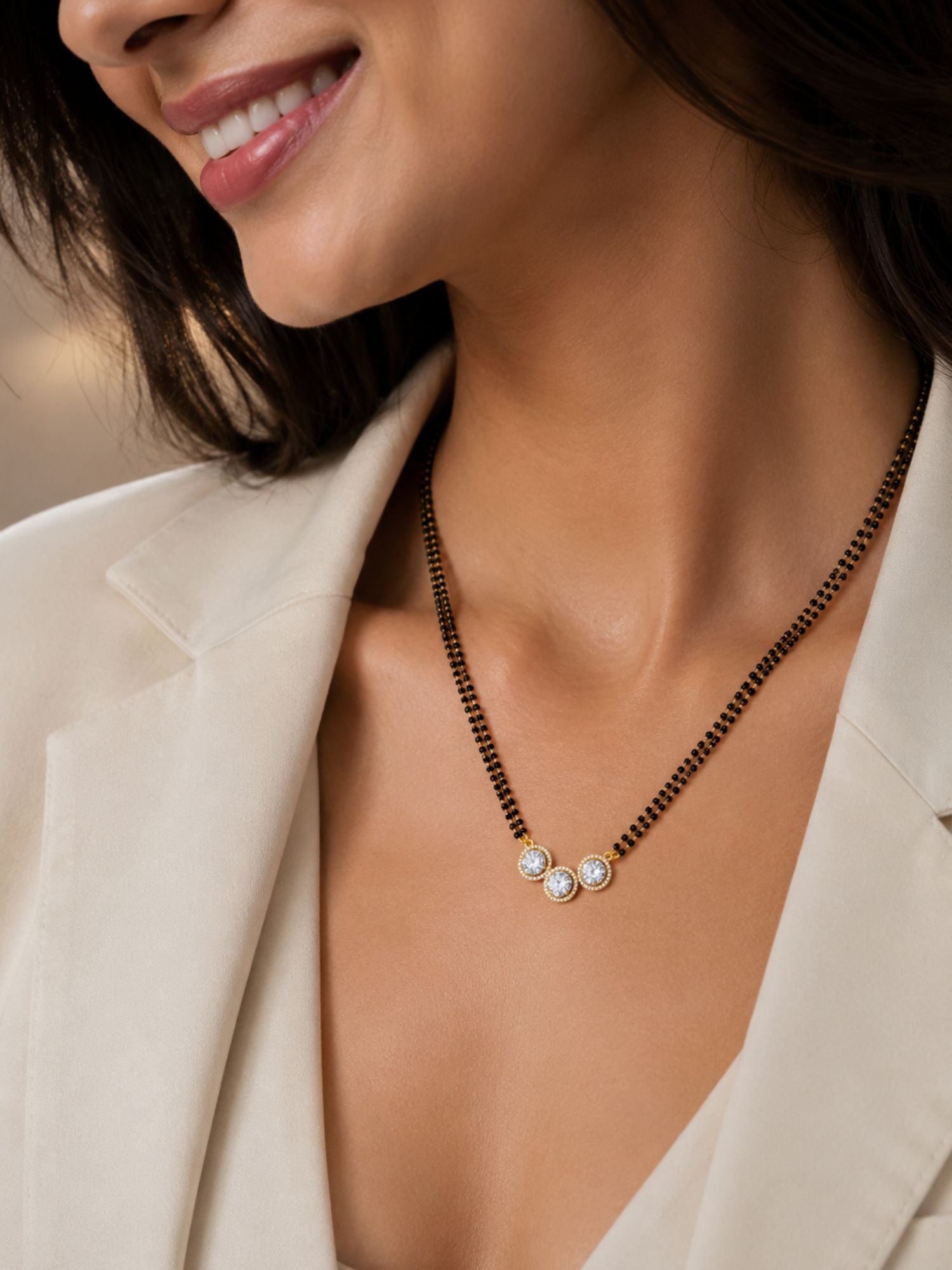 American diamond mangalsutra 10 colour variants — Abdesigns collection