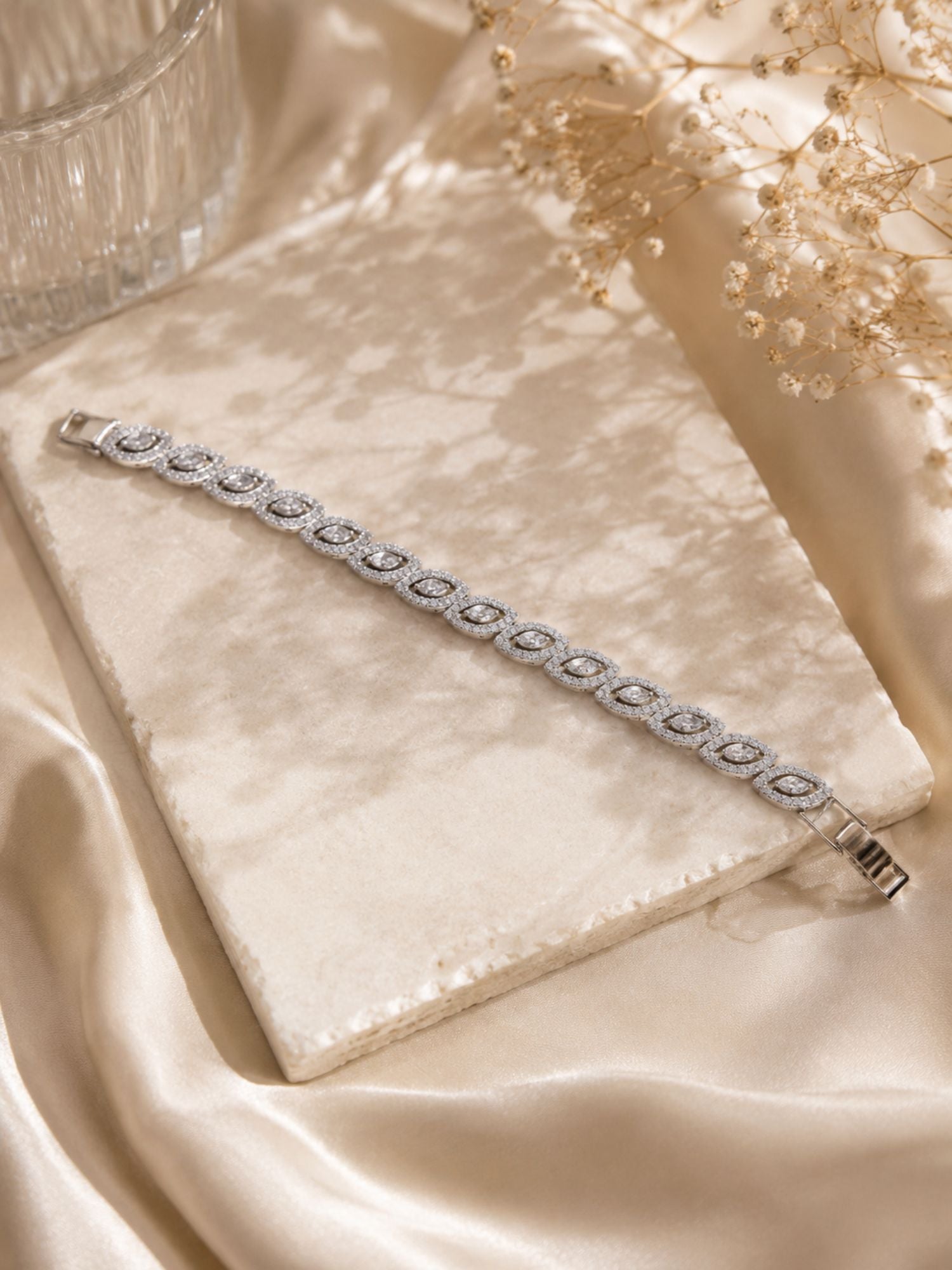 Exclusive Silver Plated American Diamond Bracelet