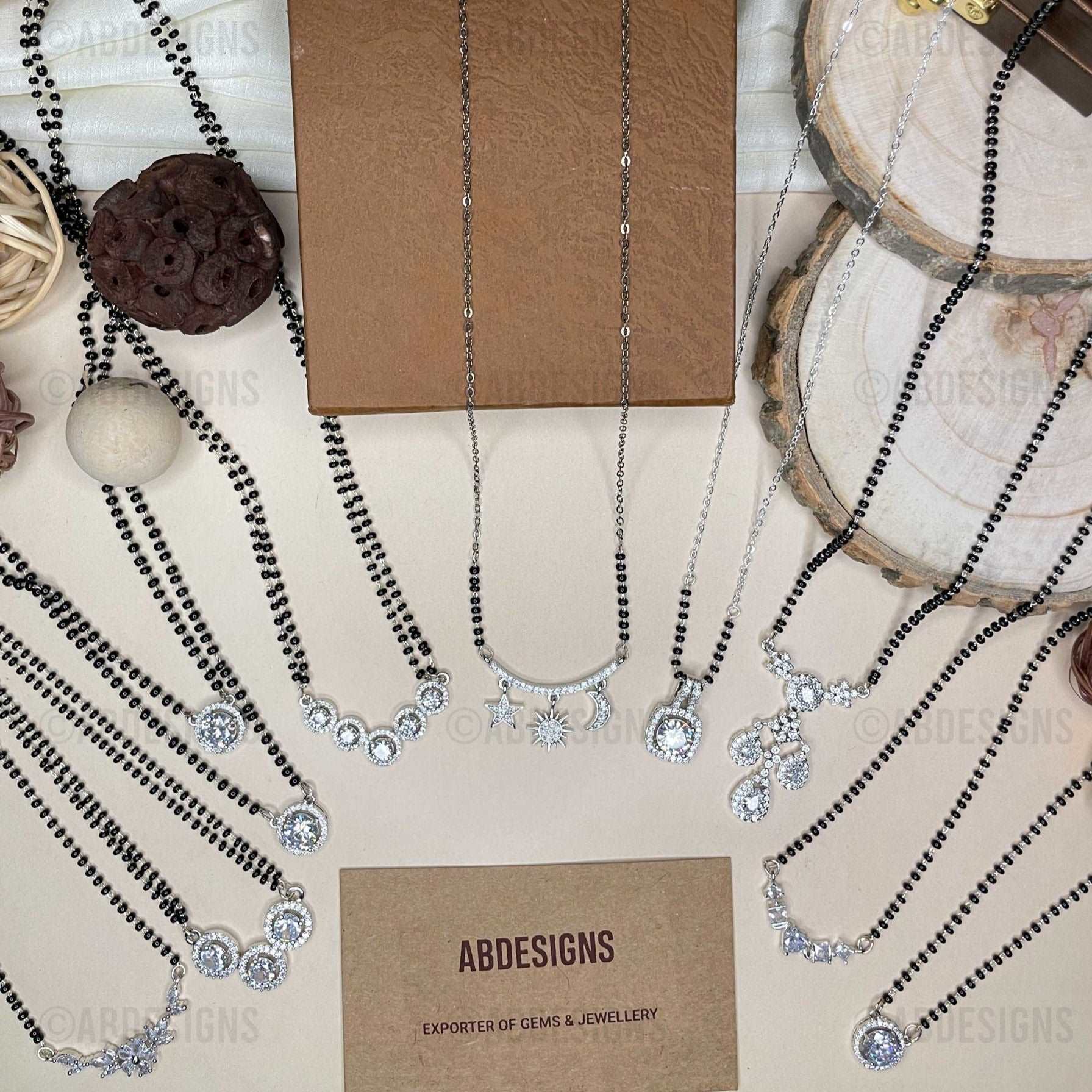 Alluring Silver Plated Mangalsutra Combo - Abdesignsjewellery