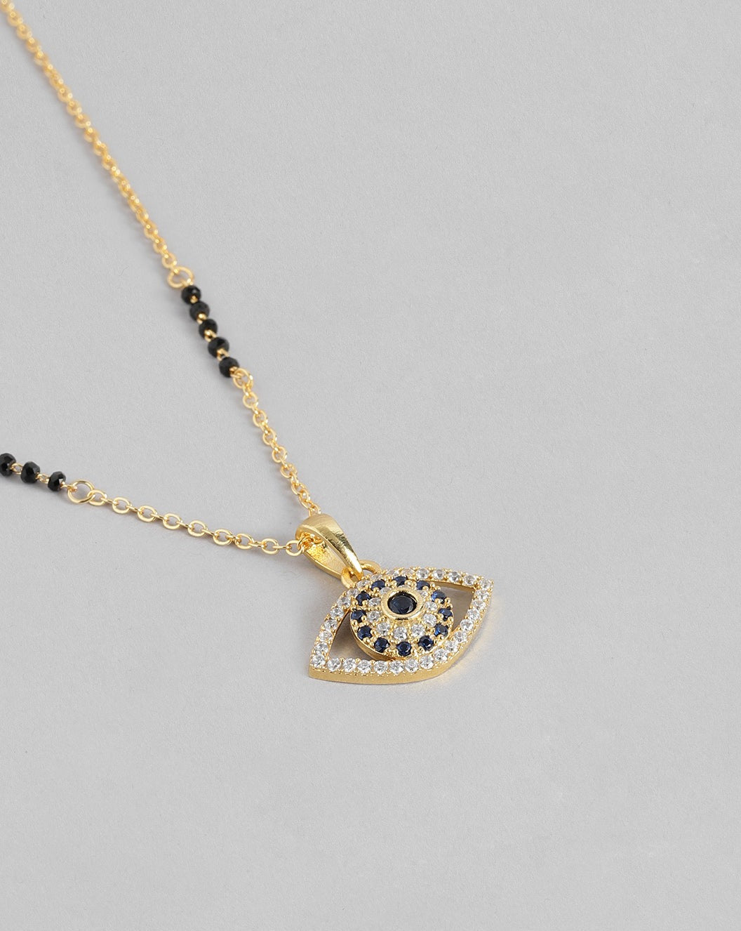 Beautiful Sparkling Gold Plated Evil Eye Mangalsutra