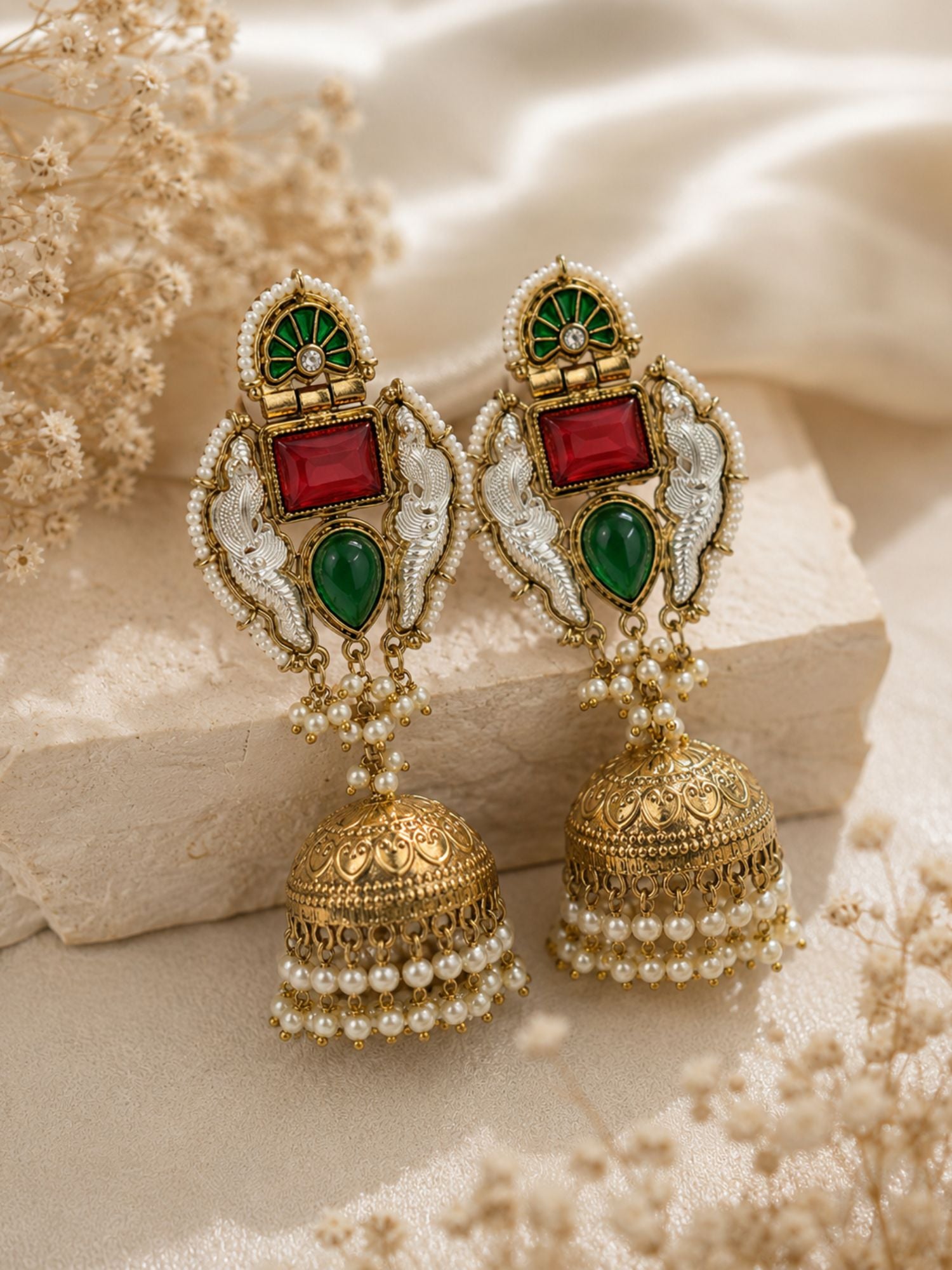Navratri earrings jhumka