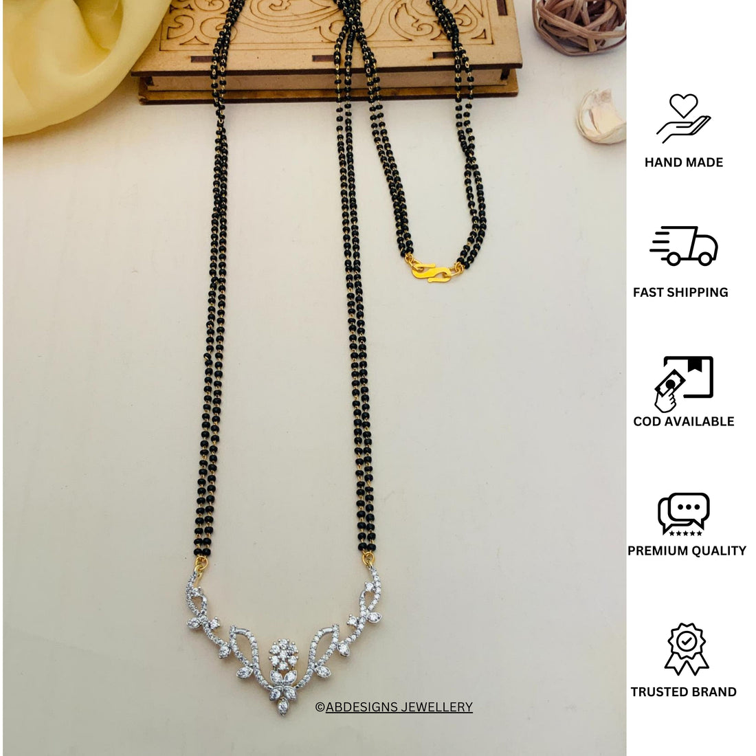 Long American Diamond Mangalsutra 