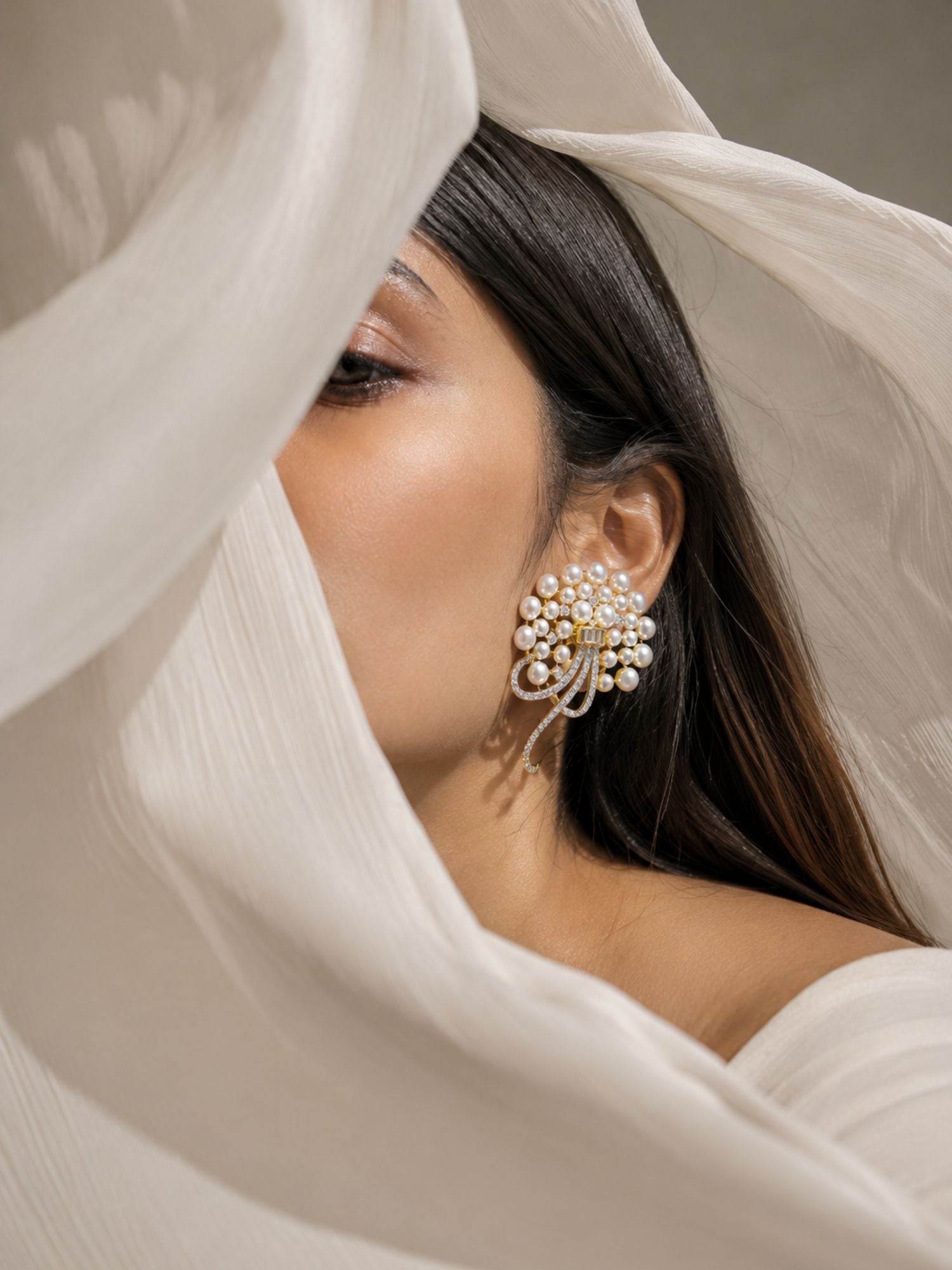 Gold Plated American Diamond Studs Earring - earrings by Abdesigns Jewellery