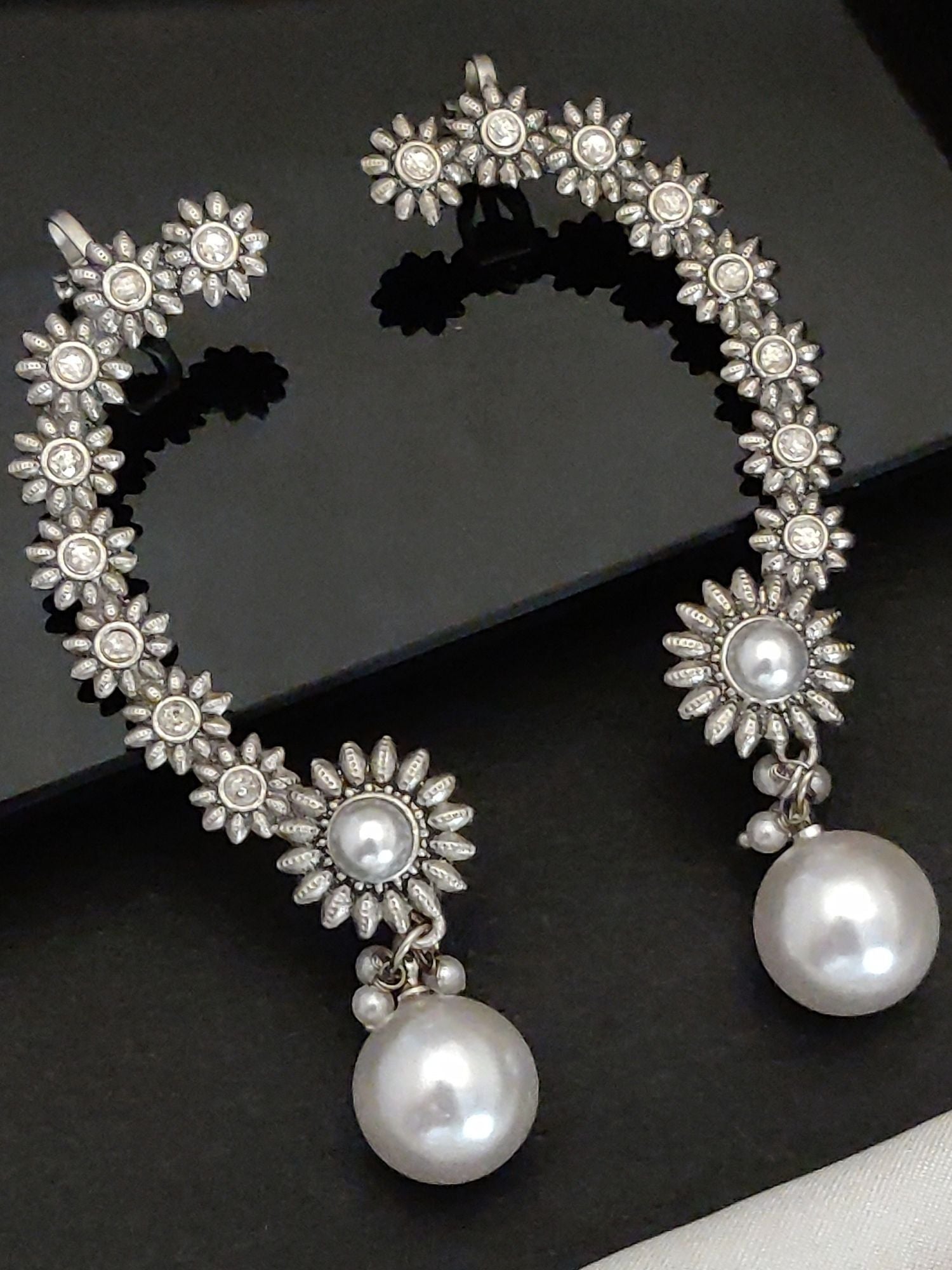 Abdesigns German Silver Plated Ear Cuffs Earring