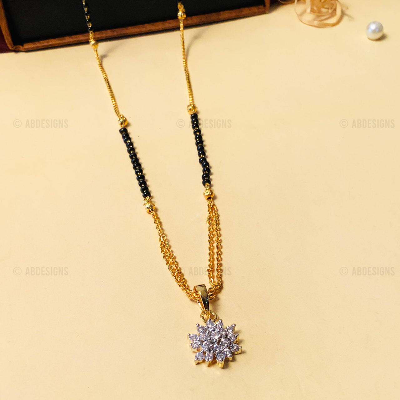 Magnificent Floral Gold Plated Mangalsutra