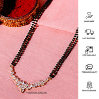 Thumbnail for Gold Uncut Cluster Diamond Mangalsutra - Abdesignsjewellery