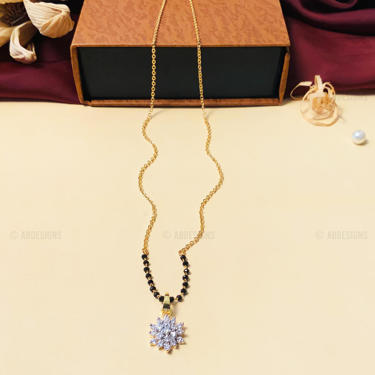 Magnificent Floral Gold Plated Mangalsutra