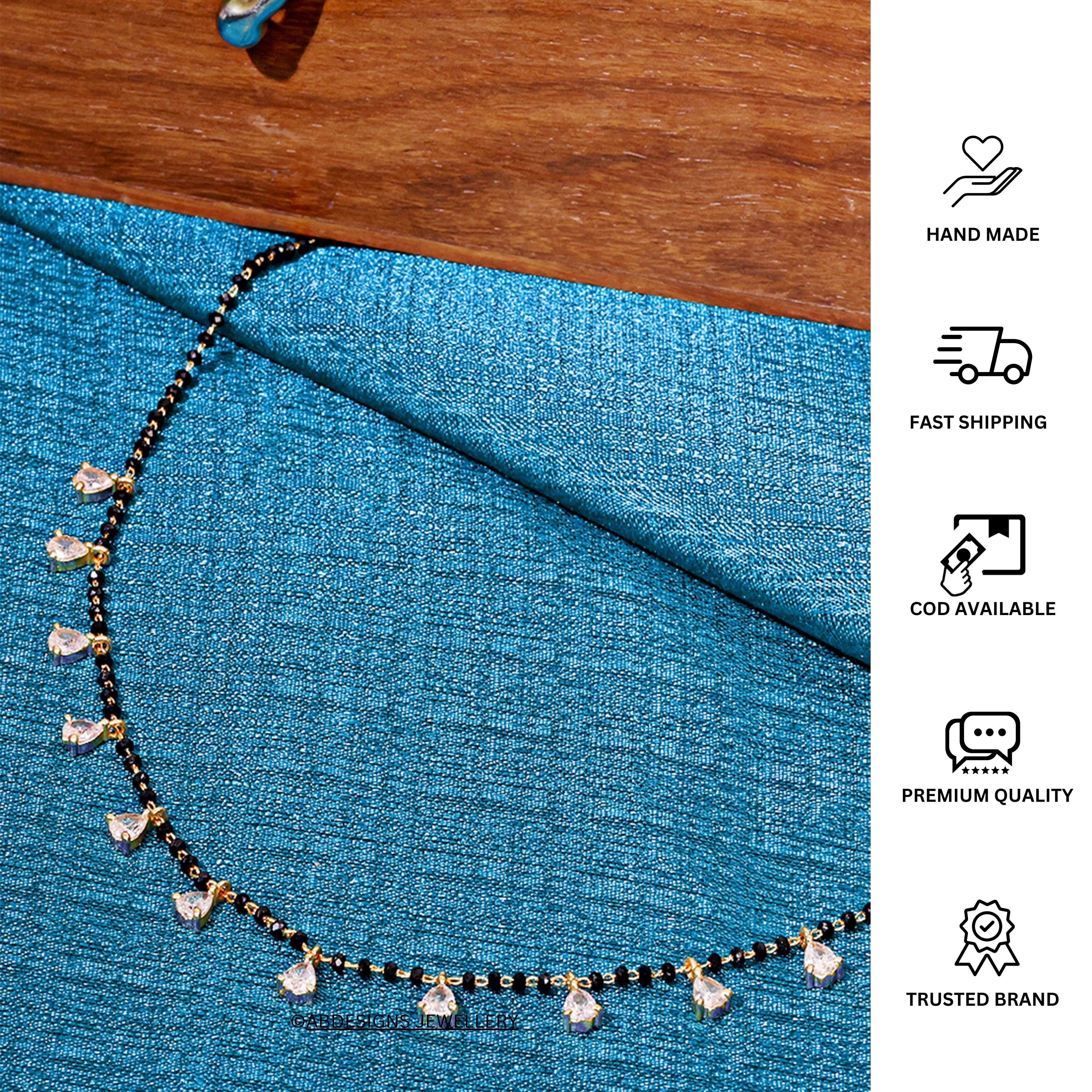 Tiny Gold Drops Diamond Mangalsutra